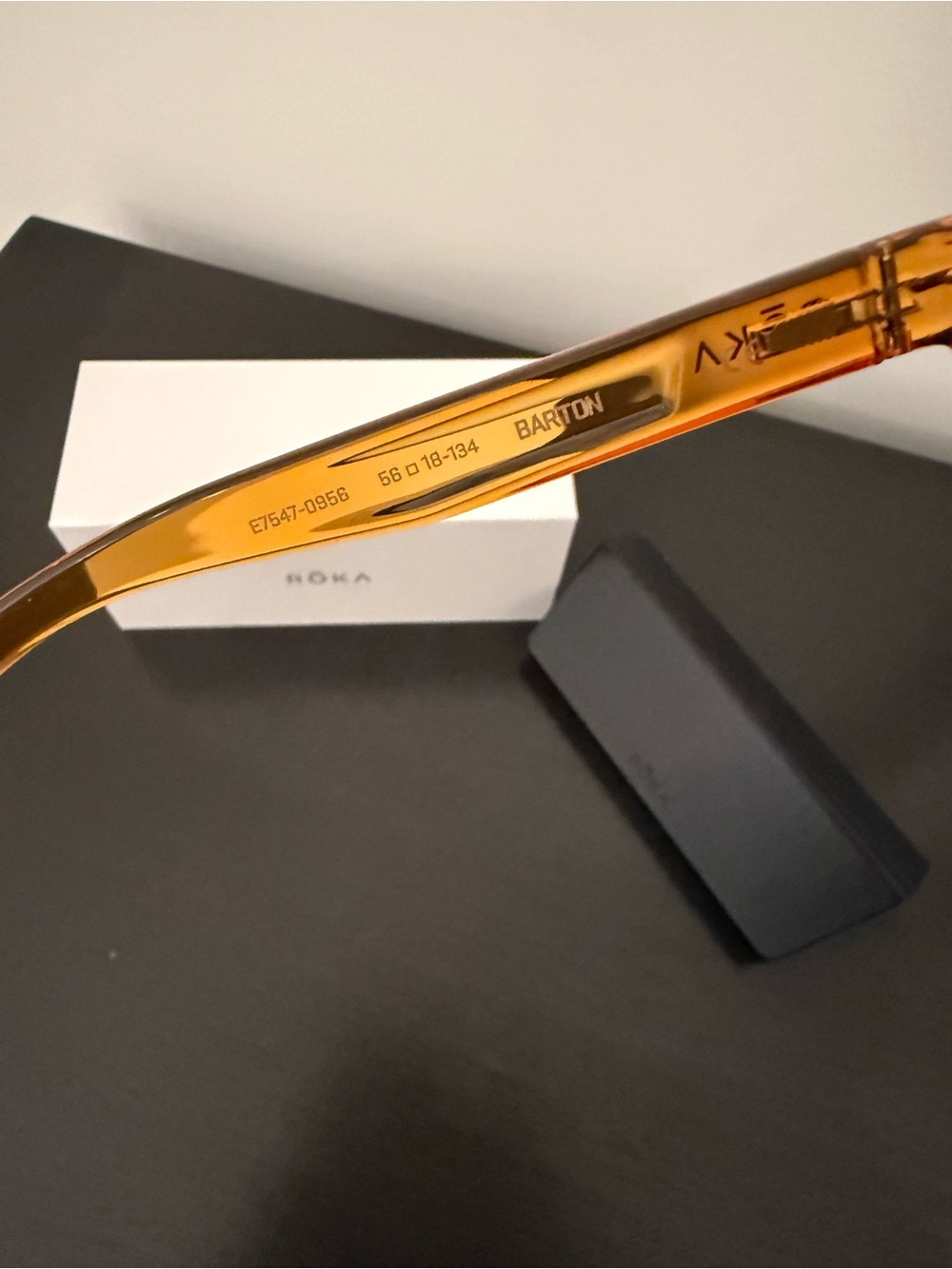 Roka Amber Frame Polarized Sunglasses - Amber/Black - Picture 4 of 6
